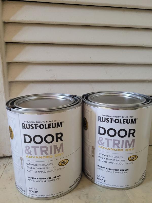 Rust-Oleum 376514 Advanced Dry Door & Trim Paint, Quart, Satin Vermont Green