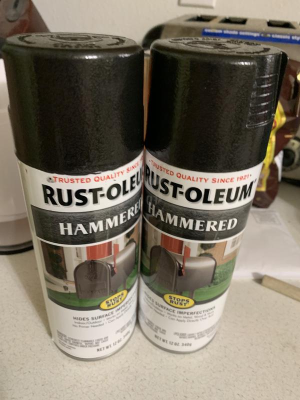 Rust-Oleum Stops Rust Black Hammered Spray Paint 12 oz