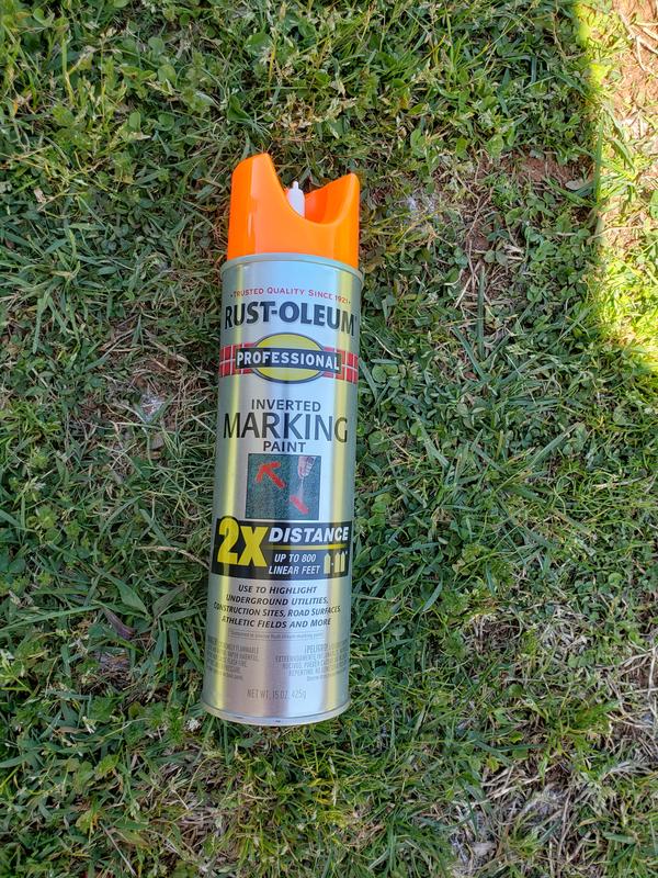 15 oz. Fluorescent Orange 2X Distance Inverted Marking Spray Paint (6-Pack)
