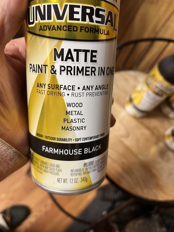 Rust-Oleum Universal Farmhouse Black Matte Spray Paint, 12 oz.