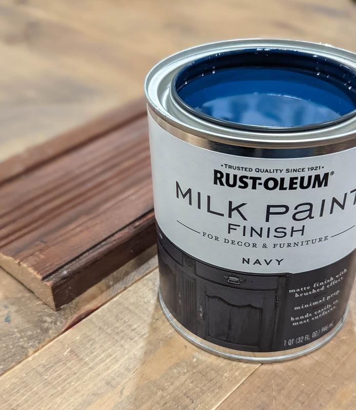 Rust-Oleum 331050 Milk Paint, Highland Blue, 1 qt