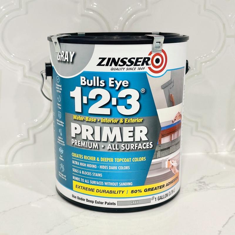 Zinsser Bulls Eye 1-2-3 Primer Gray - 285085, Gallon