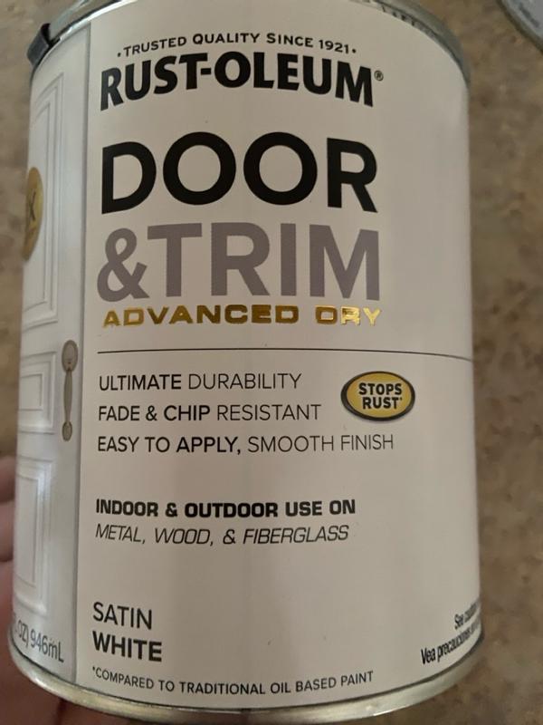 Rust-Oleum 376514 Advanced Dry Door & Trim Paint, Quart, Satin Vermont Green