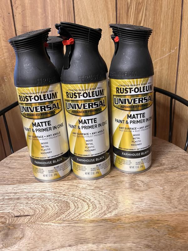 Rust-Oleum Universal Gloss Black Hammered Spray Paint and Primer In One  (NET WT. 12-oz)