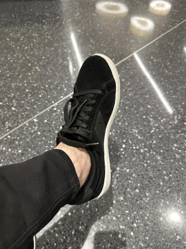 Wearing the black suede today.