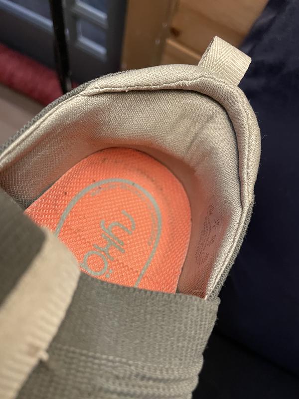 Back of shoe forms an uncomfortable lump