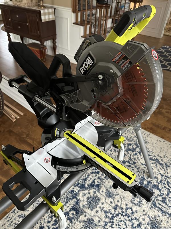 RYOBI 18V ONE+ HP Brushless Cordless 10-inch Mitre Saw Kit with 4.0 HP  Battery