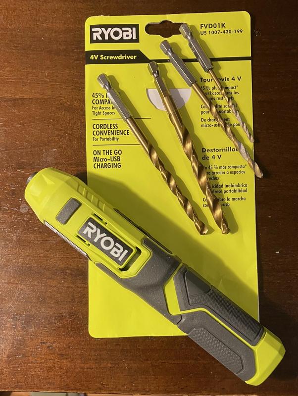 RYOBI 4V Cordless 1/4 in. Screwdriver FVD01K - The Home Depot