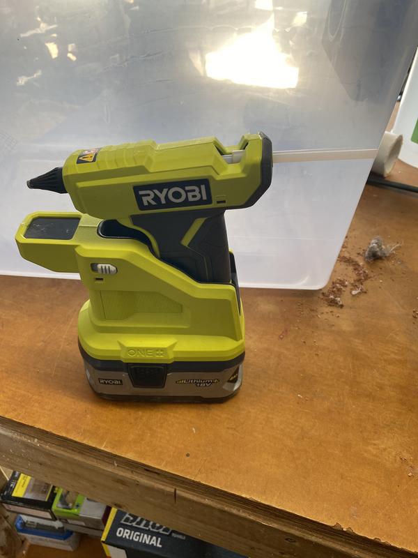 Ryobi Glue Gun P305 with Charger & Lithium-ion battery P163 18-Volt ONE+  2.0 Ah battery and charger