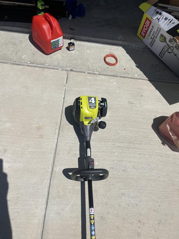 Ryobi 4 cycle 18 deals gas straight shaft string trimmer