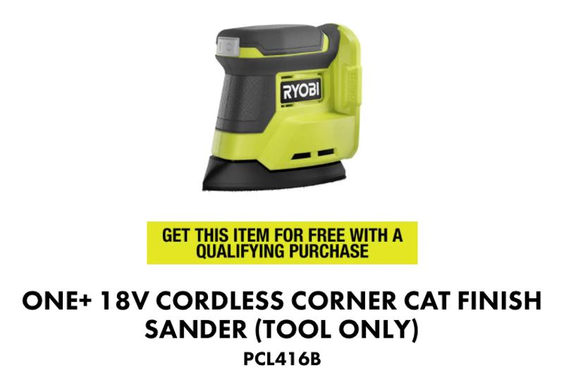 Ryobi 18V ONE+ Corner Cat Finish Sander – Compact Triangular Detail Sander With Reduced Vibration, Hook & Loop Base, Dust Collection (Tool Only, Battery & Charger Sold Separately)