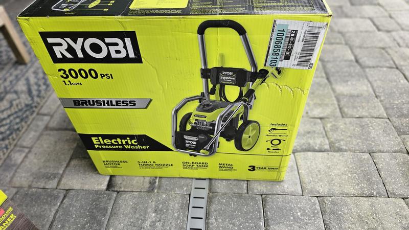 3000 PSI 1.1 GPM BRUSHLESS ELECTRIC PRESSURE - RYOBI Tools