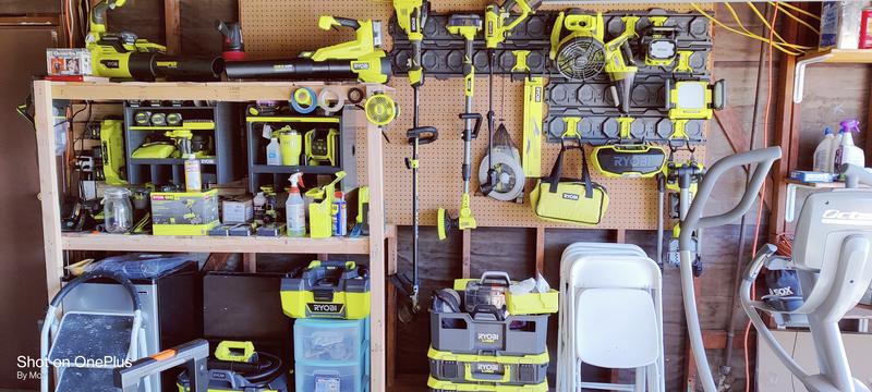Ryobi power tool storage for the french cleat wall!