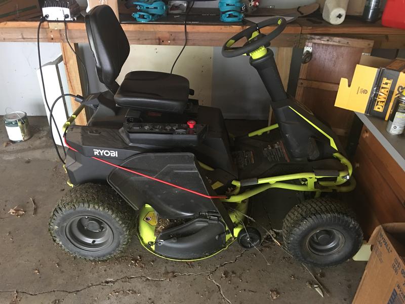 38 100 AH Electric Riding Mower - RYOBI Tools