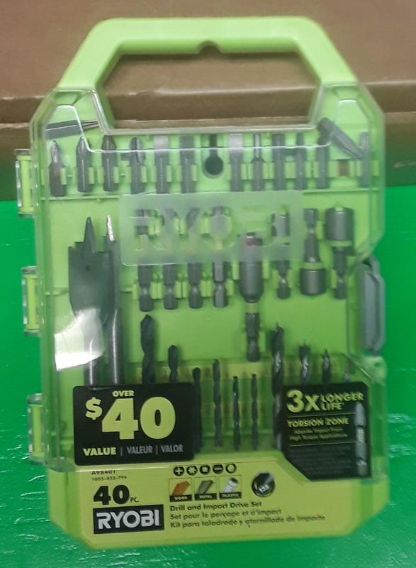 40 PC. DRILL AND IMPACT DRIVE SET - RYOBI Tools