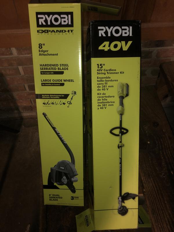 Ryobi RY40205BTL 15” 40V Expand-It Cordless Attachment Capable String  Trimmer 46396024244