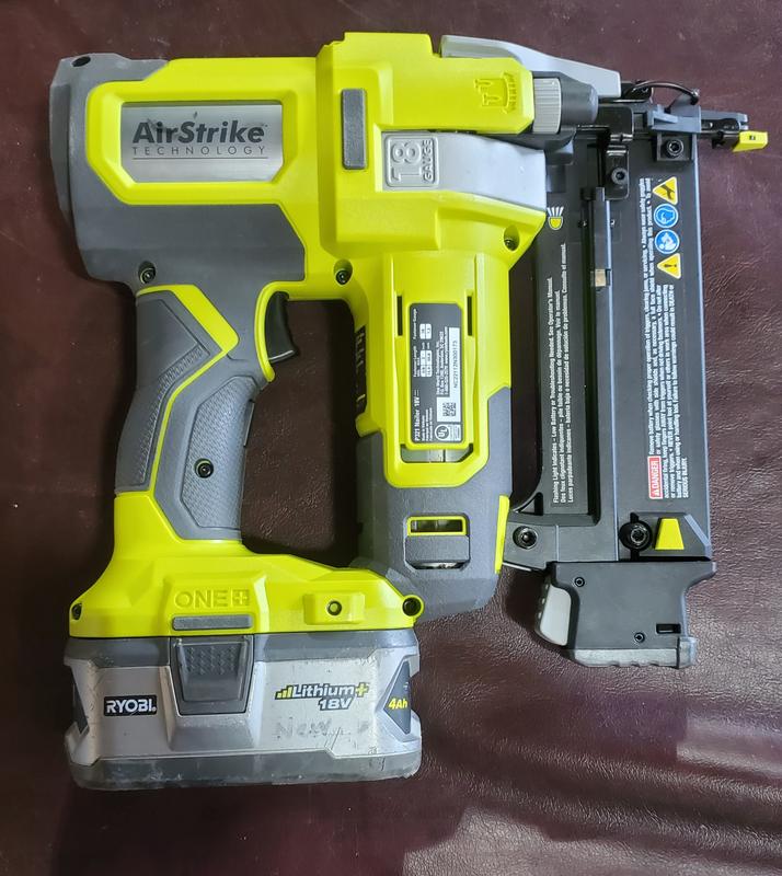 Ryobi airstrike nailer store light flashing