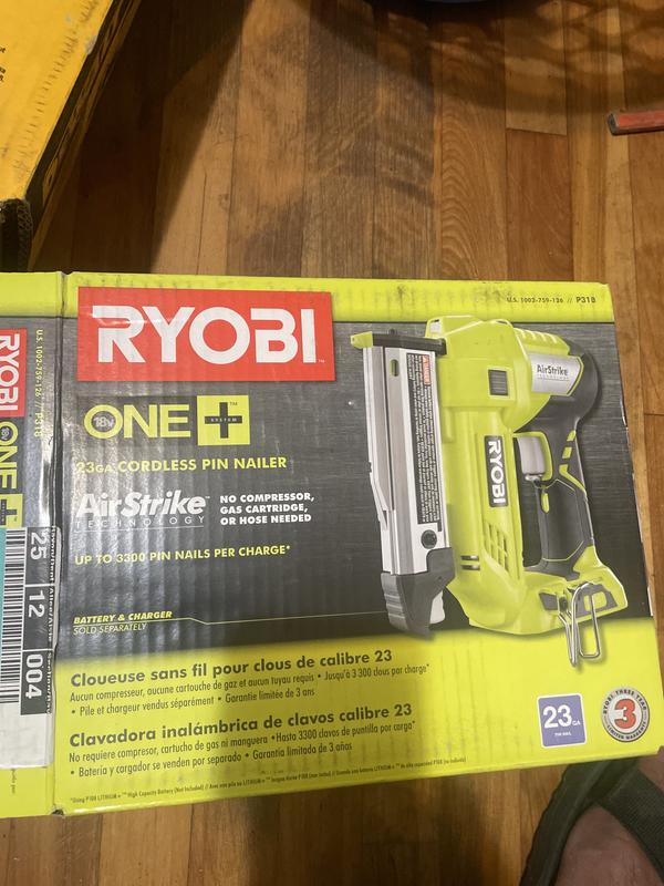 Ryobi 23ga cordless online pin nailer