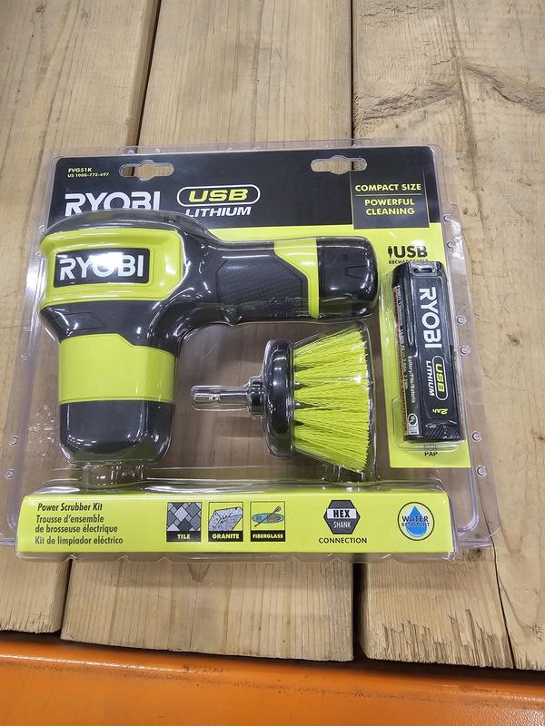 POWERFUL COMPACT Cleaning!  RYOBI USB Lithium Power Scrubber 