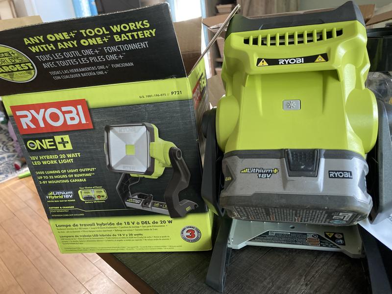 Ryobi 18v hybrid 20 watt led work light hot sale