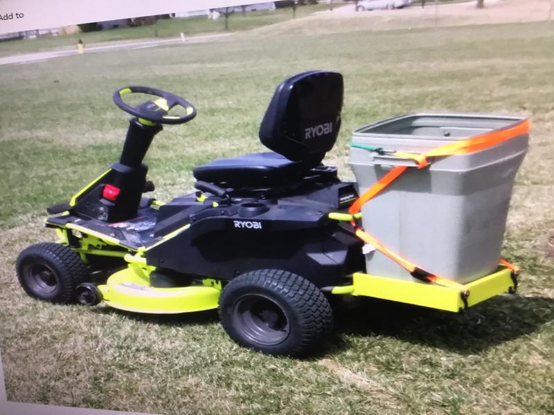 38 75 AH Electric Riding Lawn Mower RYOBI Tools