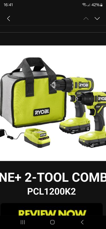 18V ONE 2 TOOL COMBO KIT RYOBI Tools