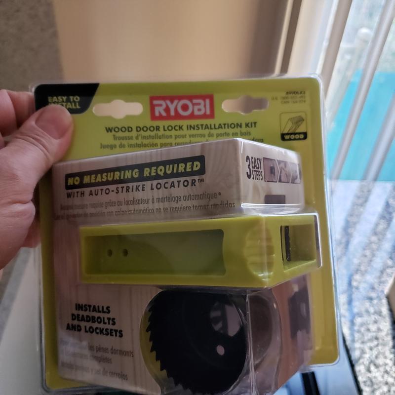 Wood Door Lock Installation Kit Ryobi Tools