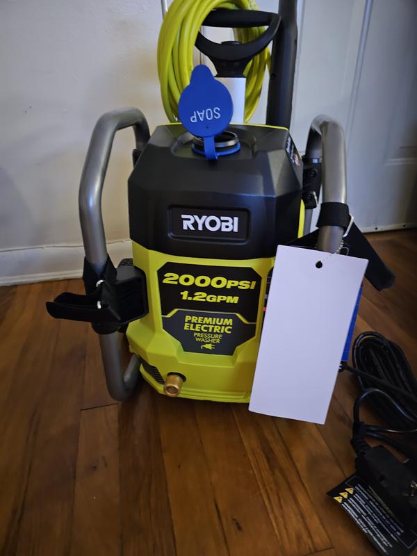 Ryobi premium electric best sale pressure washer 2000 psi