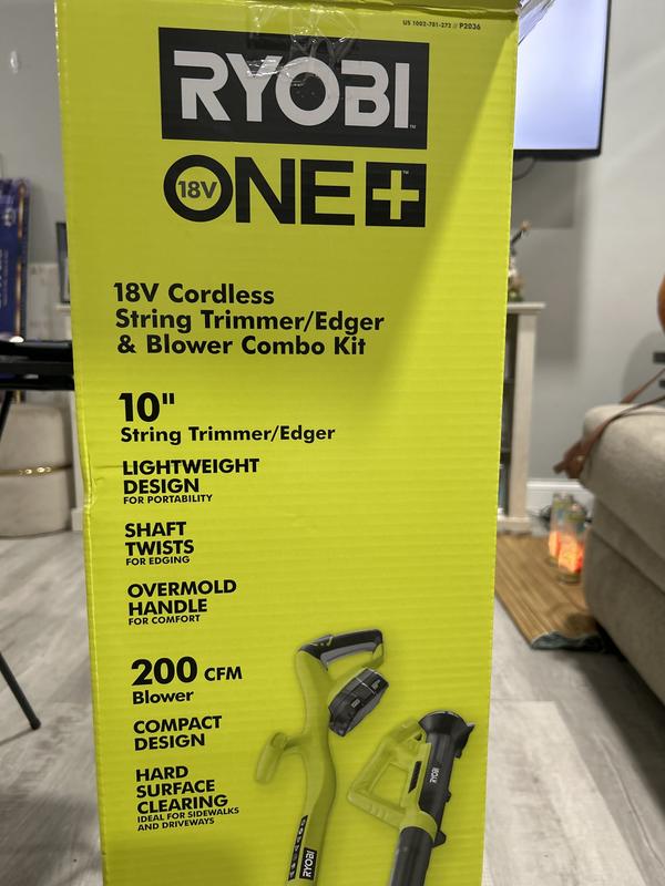 Ryobi string trimmer online blower combo