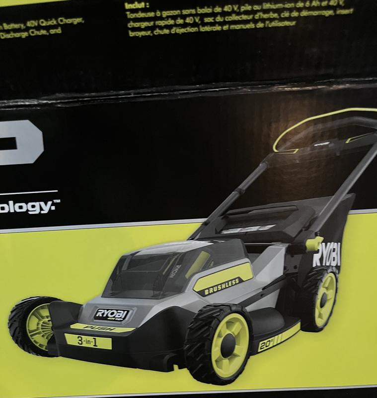 Ryobi 40v brushless online 6ah 20 push mower