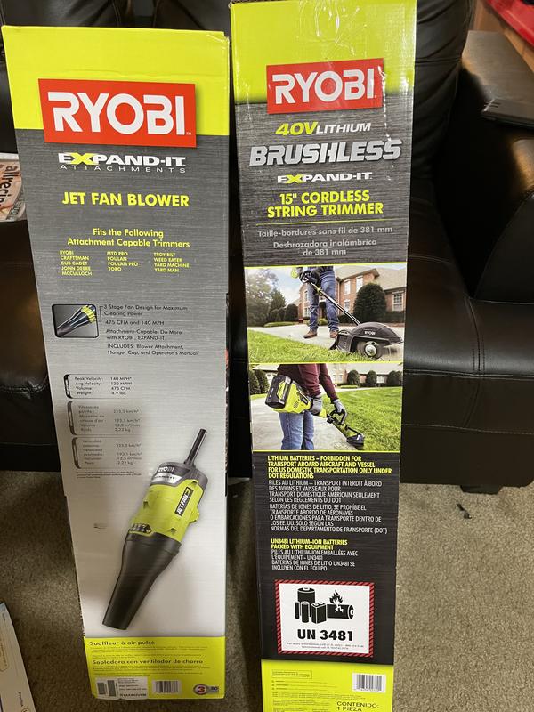 RYOBI RY40207BTLVNM 40V Brushless Cordless Battery Attachment