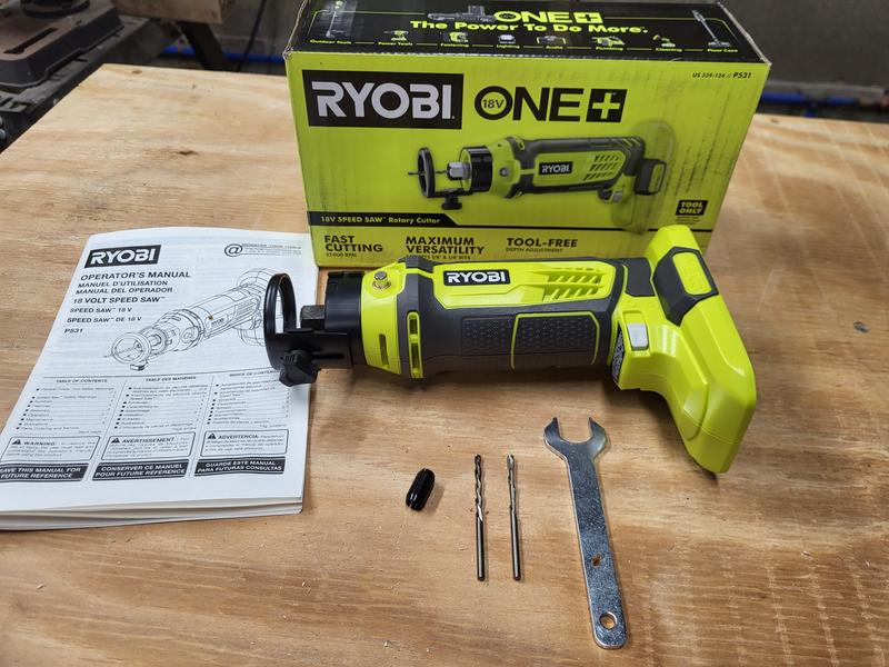 Ryobi SS180 18V Saw Rotary Cutter Tool/Battery Charger/Battery & Case WORKS  NICE