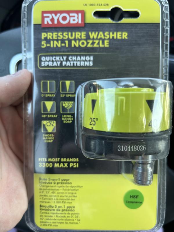 Nozzles for deals ryobi pressure washer