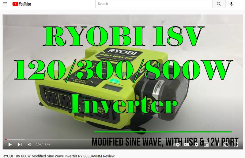 RYOBI ONE+ 18V 800-Watt Max 12V Automotive Power Inverter with