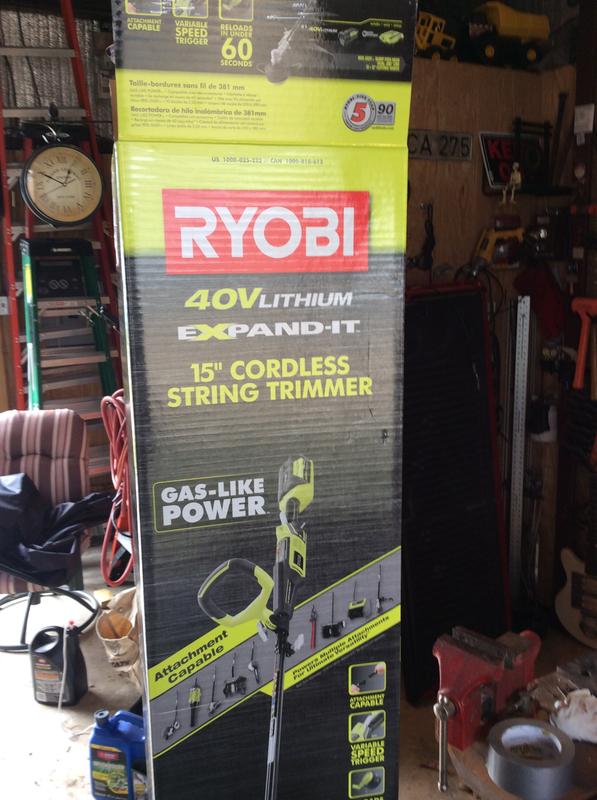 ryobi cordless trimmer 40v