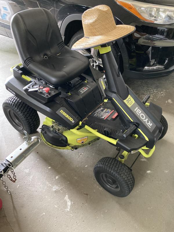 30 50 AH Electric Riding Lawn Mower - RYOBI Tools