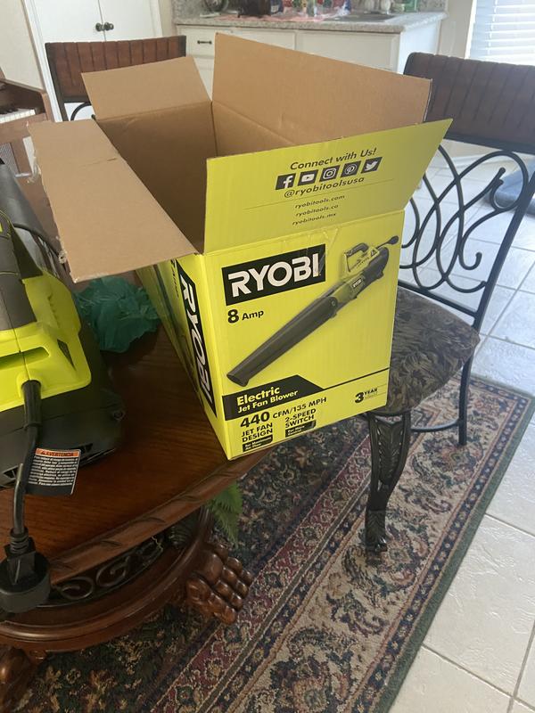 Ryobi blower deals 8 amp