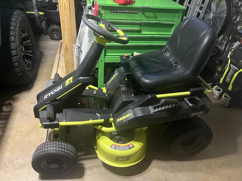 Ryobi 30 electric online riding mower