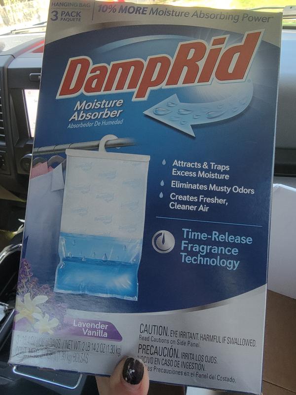 DampRid 3-PK 15.4oz. Fresh Scent Moisture Absorber and Odor Eliminator  Hanging Bags