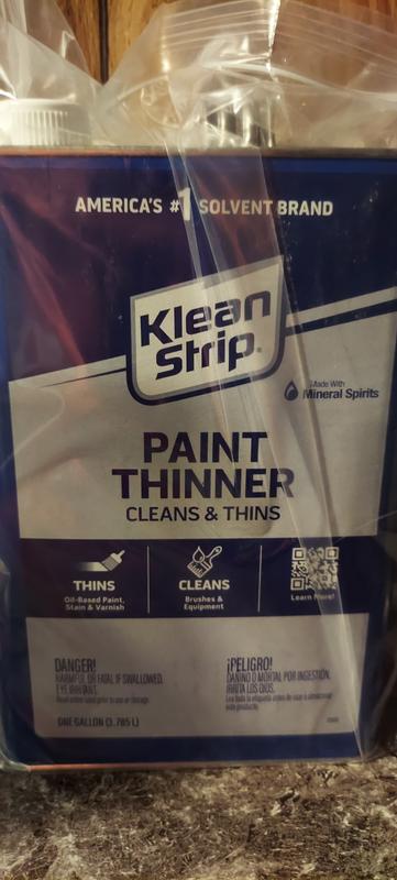 Klean Strip Odorless Mineral Spirits Cleans Brushes Rollers Spray Guns Thins Oil Based Paint Non-Flammable No Harsh Fumes Comes with Chemical