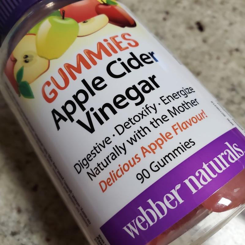 Vinaigre de cidre de pomme saveur de pomme gélifiés, 90 unités – Webber  Naturals : Bien-être