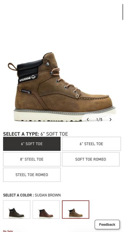 Men Trade Wedge 6 Inch Moc Toe Work Boot 6 display picture 2