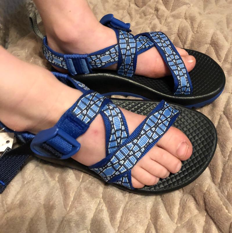 chacos on people's feet