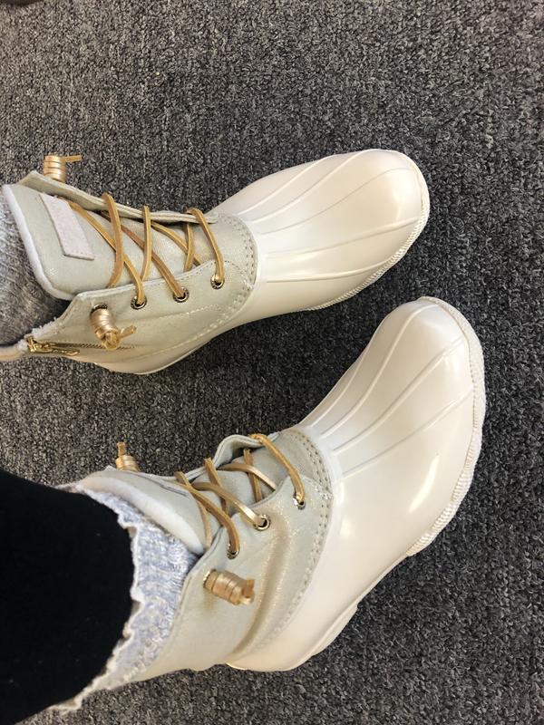 sperry duck boots glitter