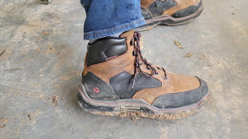 Bottes De Travail Isolées Wolverine Raider DuraShocks® CarbonMAX® De 6 Po Pour Hommes Rouge Et Marron Ngs272ex