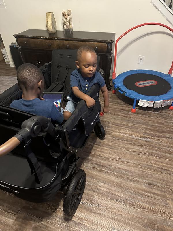 Trying out their new wagon :)