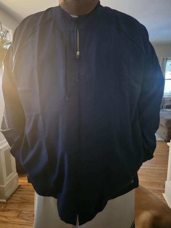 Mens Zip Front Warm Up Scrub Jacket