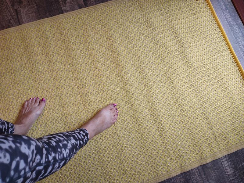 Soft to to touch when walking barefoot