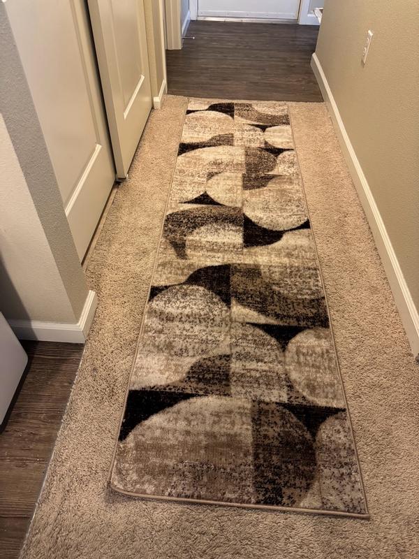 World Rug Gallery Kensley 2 x 7 (ft) Flatweave Polypropylene Brown ...