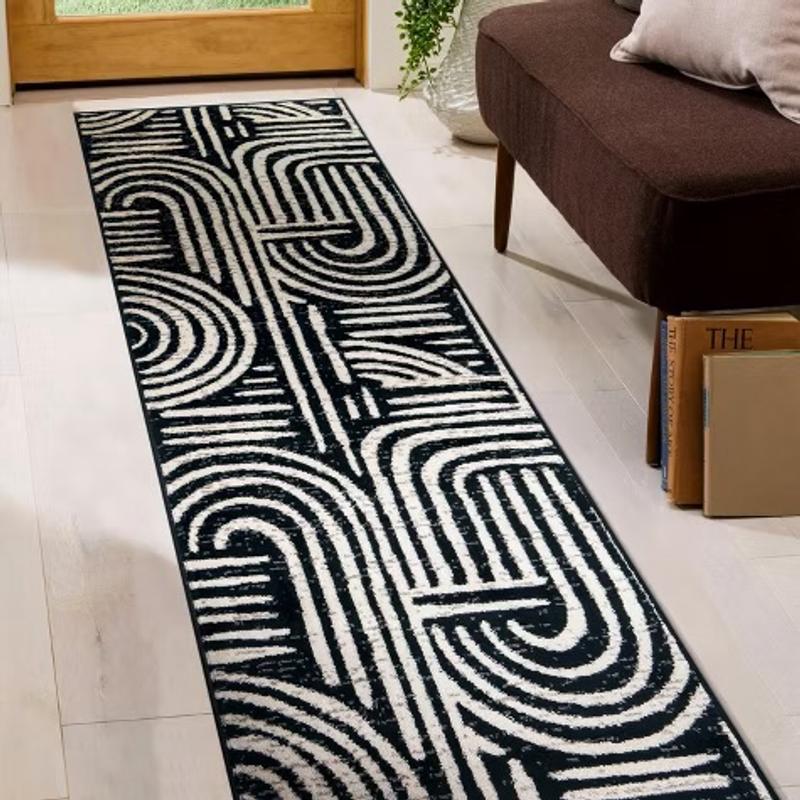 World Rug Gallery Naples 2 x 4 (ft) Flatweave Polypropylene Black ...